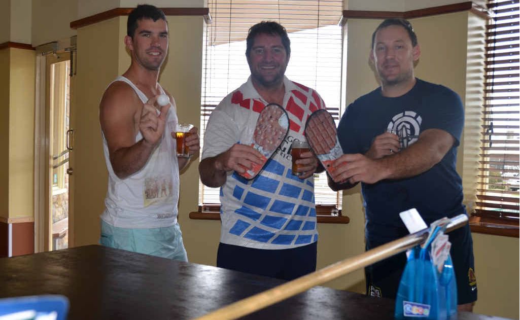 Goomeri lads Jamie “Eagle” Bostock and Nathan Roon make the most of being stranded in Warwick while visiting to play cricket. Goomeri lads Jamie “Eagle” Bostock and Nathan Roon make the most of being stranded in Warwick while visiting to play cricket.
